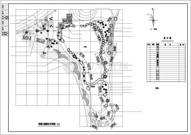 某公园全套设计规划绿化CAD施工图纸