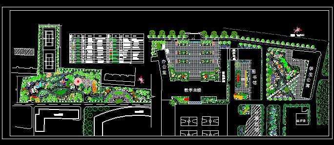 校园广场绿化设计平面图免费下载 - 园林绿化及施工
