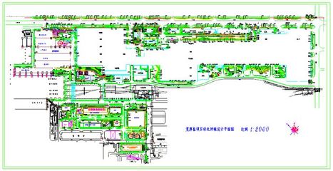 某大型工厂绿化种植设计平面施工图